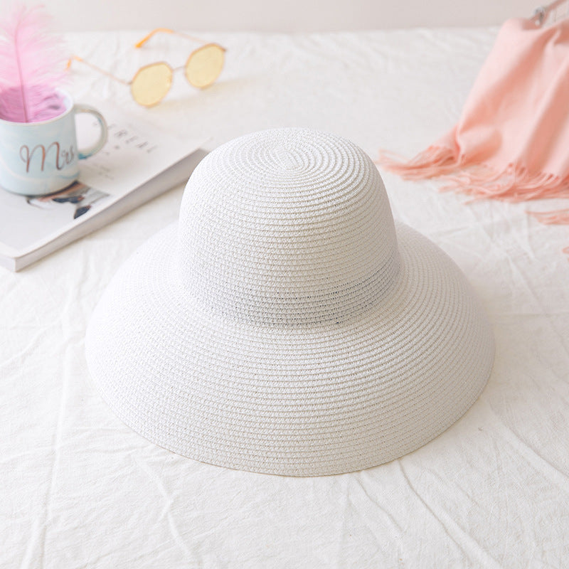 Retro French Large Brim Sunshade Straw Hat