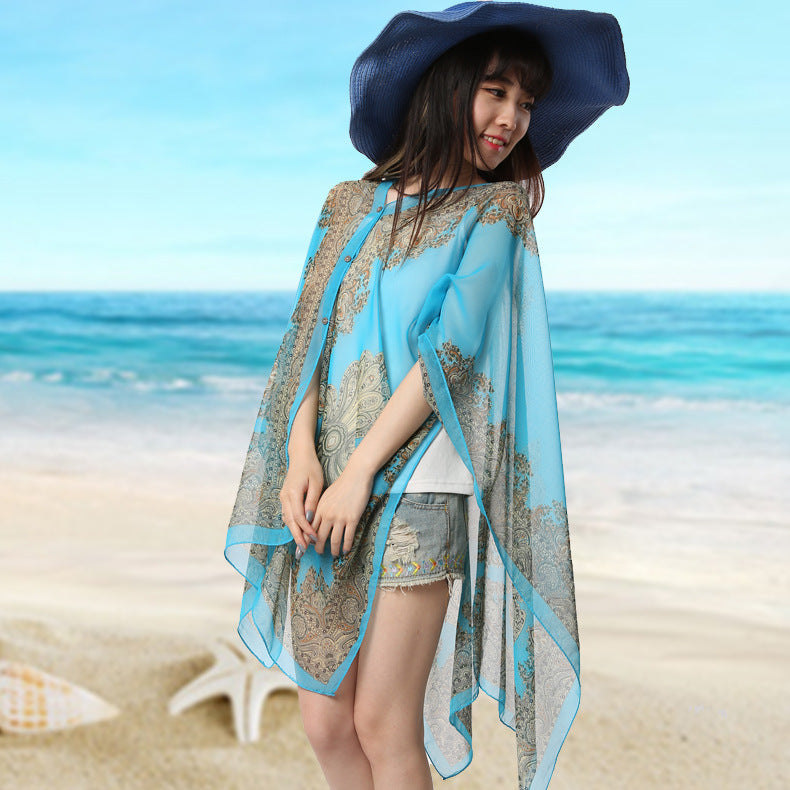 Long-sleeved Bohemian Cover Up