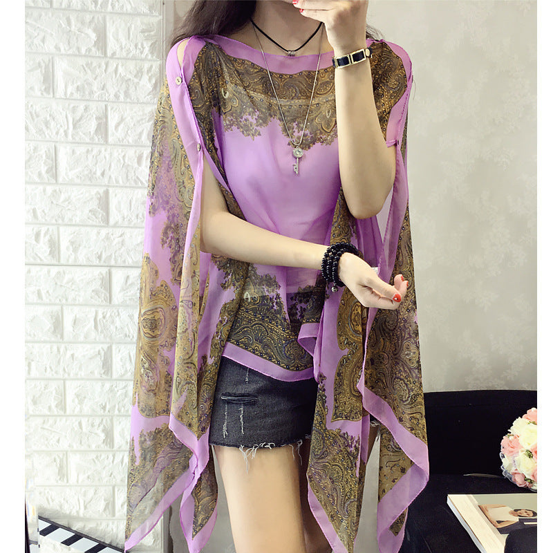 Long-sleeved Bohemian Cover Up