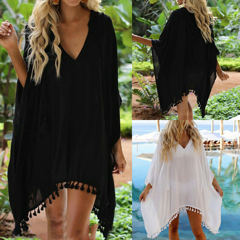 Hooded Top Beach Sunscreen Cover Up