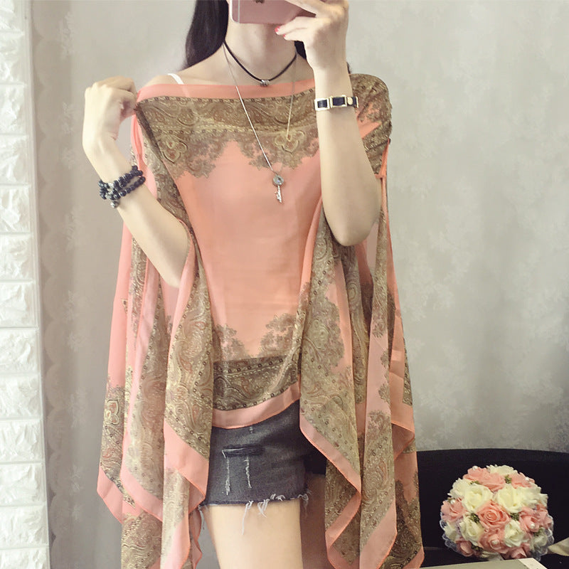 Long-sleeved Bohemian Cover Up