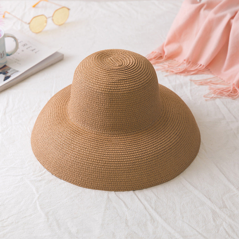 Retro French Large Brim Sunshade Straw Hat