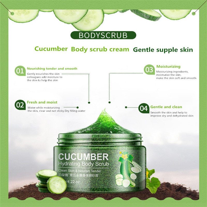 Cucumber Skin Peels and Facial Scrub