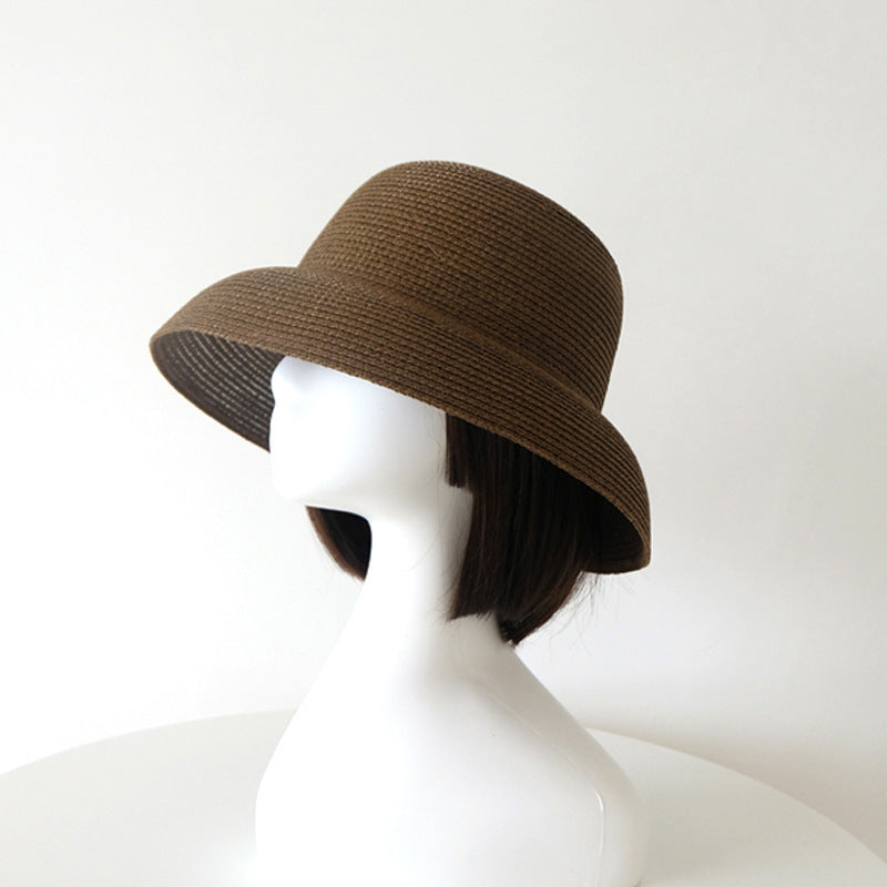 Retro French Large Brim Sunshade Straw Hat