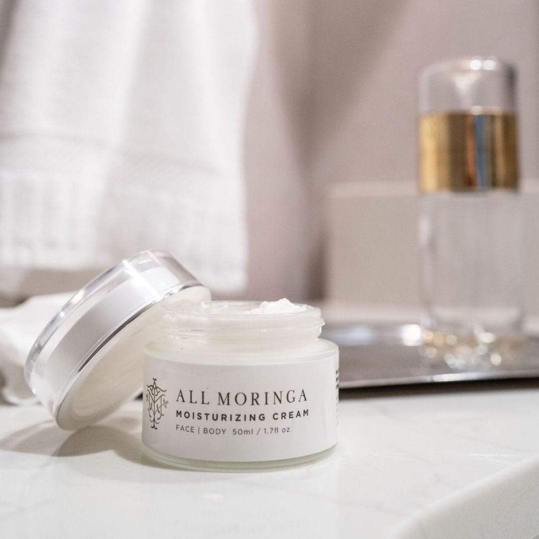 All Natural Moringa Face Cream – Lightweight Moisturizer for Sensitive Skin – Hydrating & Nourishing Formula