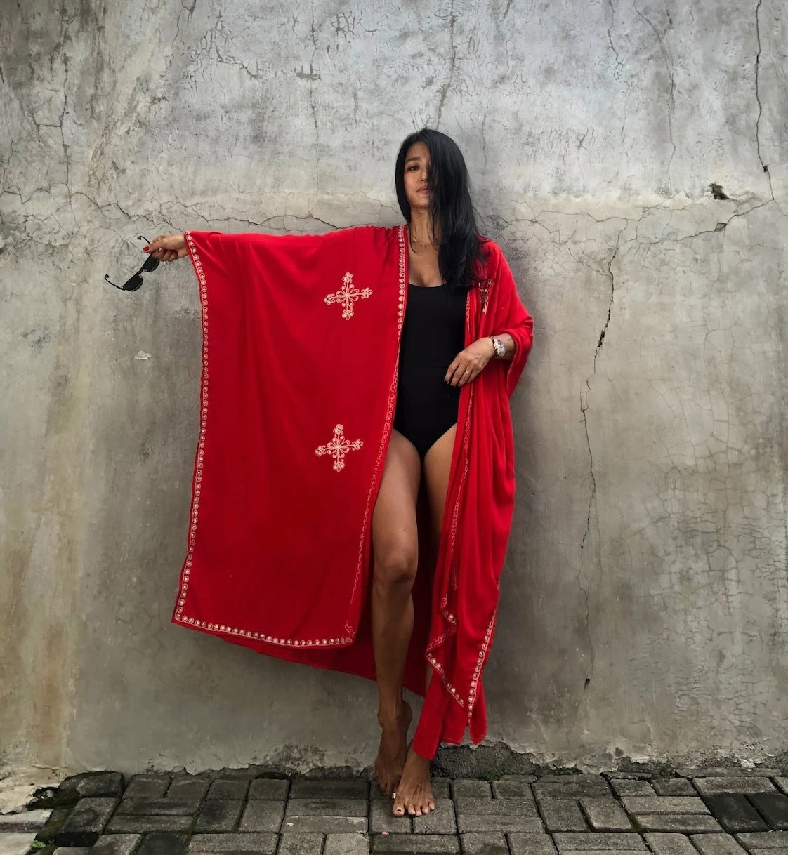 Embroidered Sun Protection Cardigan Beach Cover Up
