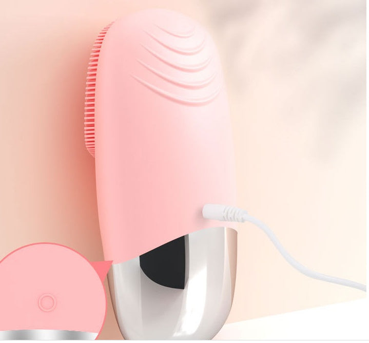 Electric Mini Silicone Facial Cleansing Brush and Skin Massager