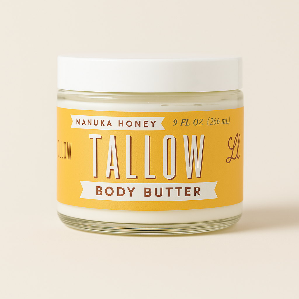 Manuka Honey + Rosehip Tallow Body Butter – Deeply Nourishing & Repairing Natural Skincare