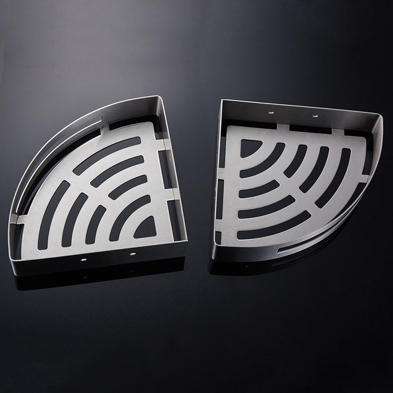2-Tier Stainless Steel Bathroom Corner Shelf – Polished, Durable, and Space-Saving