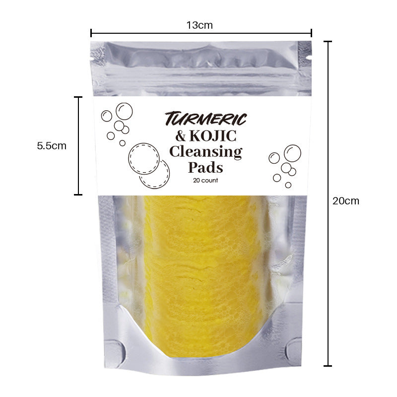 Turmeric Exfoliating Cleansing Pads and Compressed Facial Sponges Skin Care Tools For Face