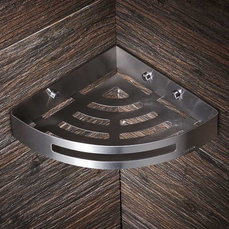 2-Tier Stainless Steel Bathroom Corner Shelf – Polished, Durable, and Space-Saving