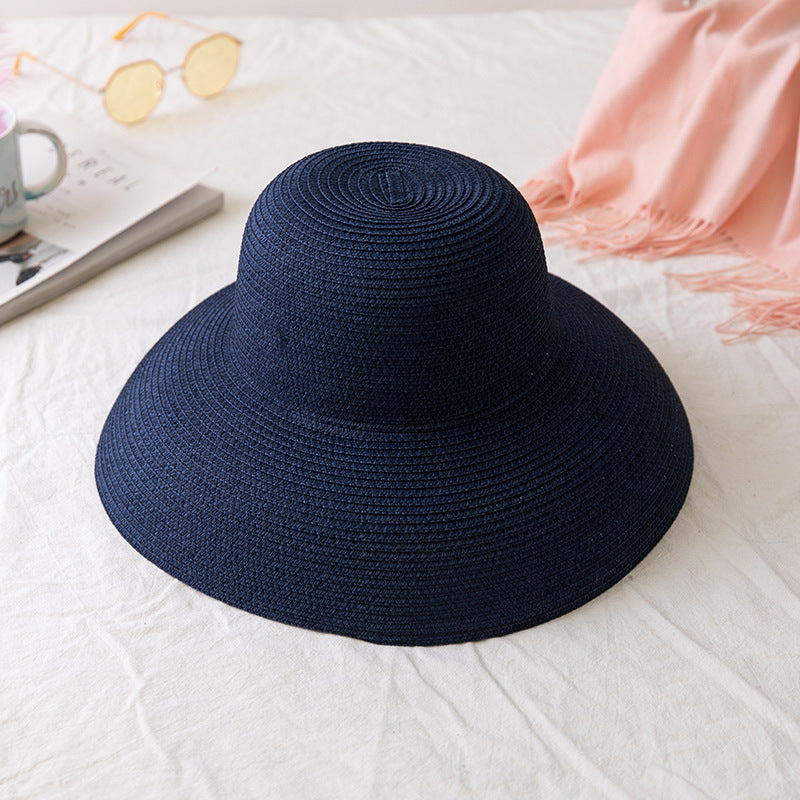Retro French Large Brim Sunshade Straw Hat