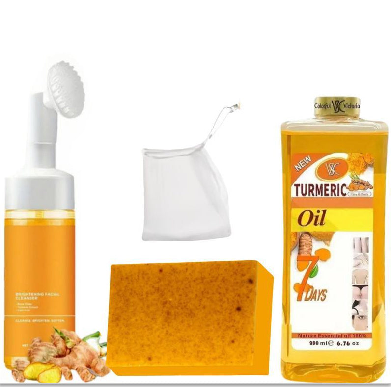 Turmeric Exfoliating Cleansing Pads and Compressed Facial Sponges Skin Care Tools For Face