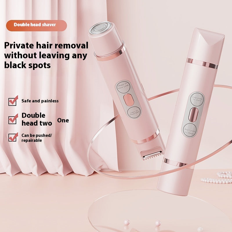 Dual-Head Electric Shaver for Women – Painless, Smooth, and Versatile Hair Removal