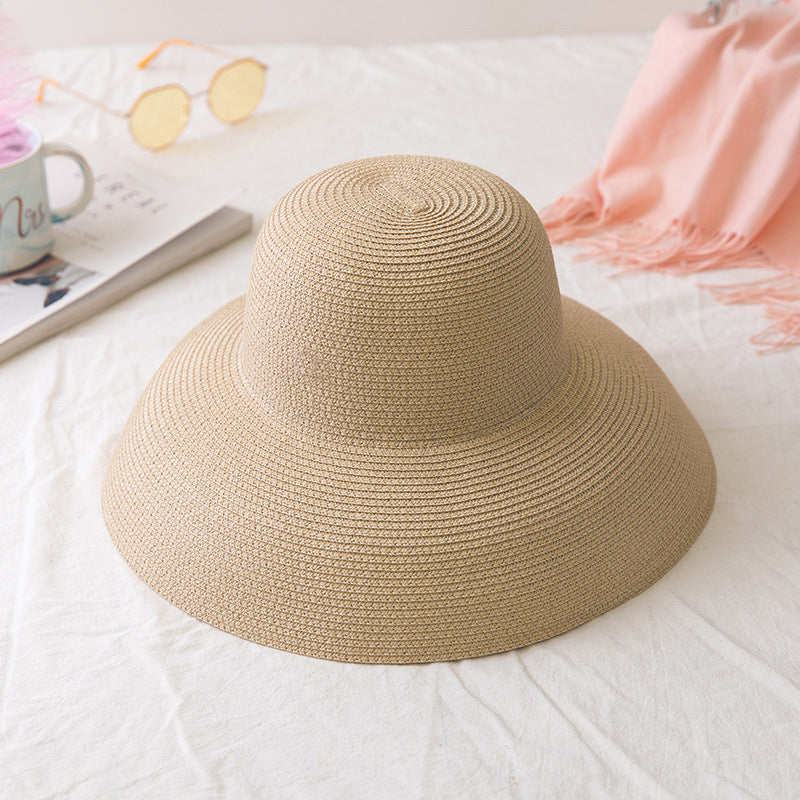 Retro French Large Brim Sunshade Straw Hat