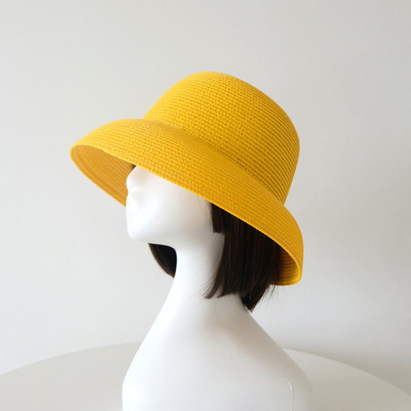 Retro French Large Brim Sunshade Straw Hat