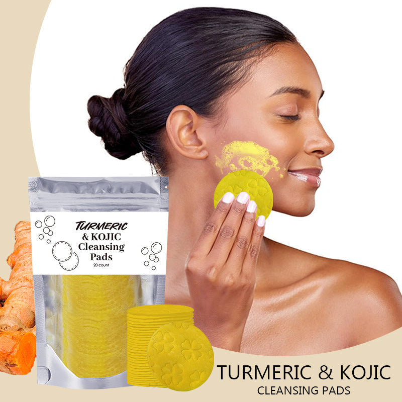 Turmeric Exfoliating Cleansing Pads and Compressed Facial Sponges Skin Care Tools For Face