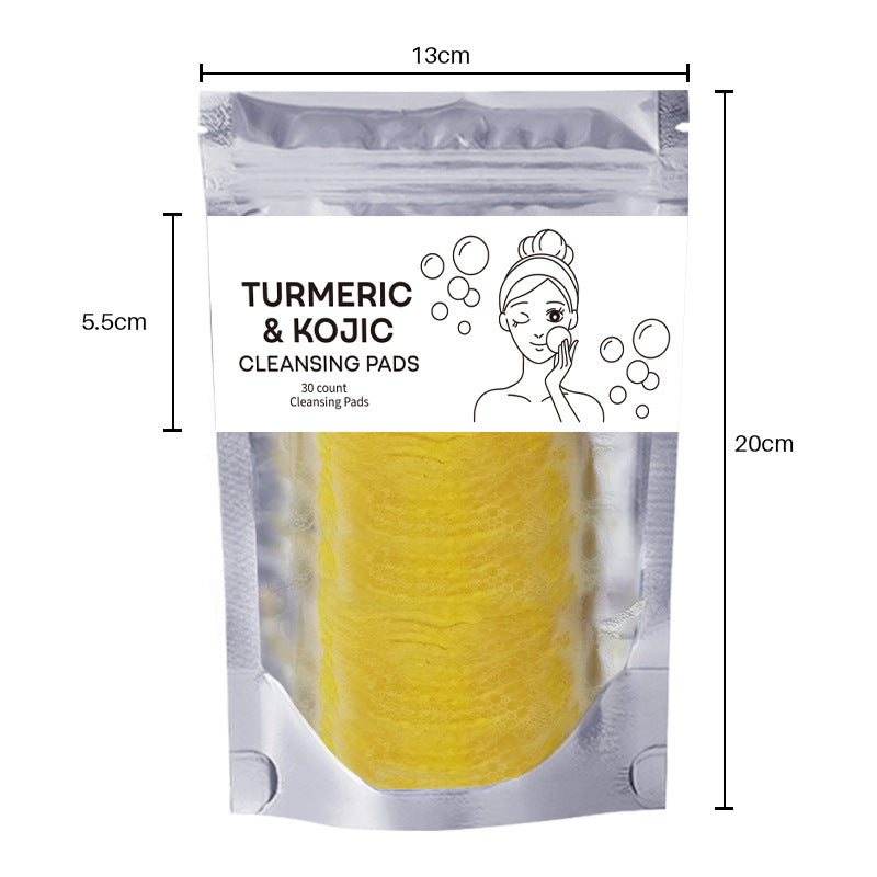Turmeric Exfoliating Cleansing Pads and Compressed Facial Sponges Skin Care Tools For Face