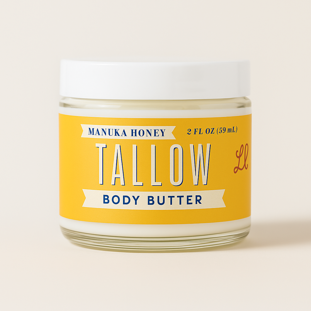 Manuka Honey + Rosehip Tallow Body Butter – Deeply Nourishing & Repairing Natural Skincare