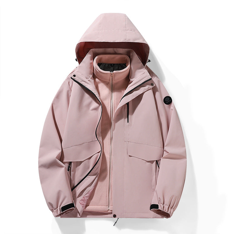 Womens Detachable 3-in-1 Hardshell Jacket Coats