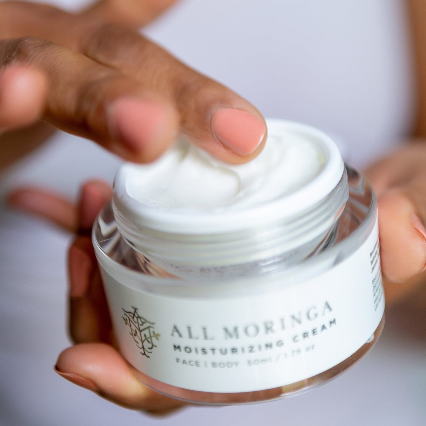 All Natural Moringa Face Cream – Lightweight Moisturizer for Sensitive Skin – Hydrating & Nourishing Formula