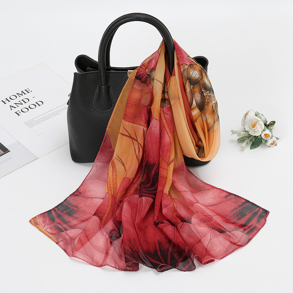 Thin Chiffon Silk Scarf