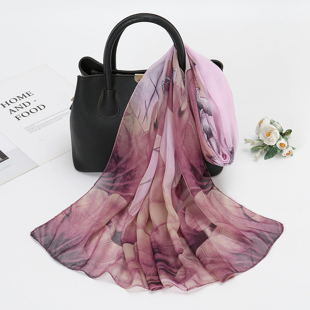 Thin Chiffon Silk Scarf