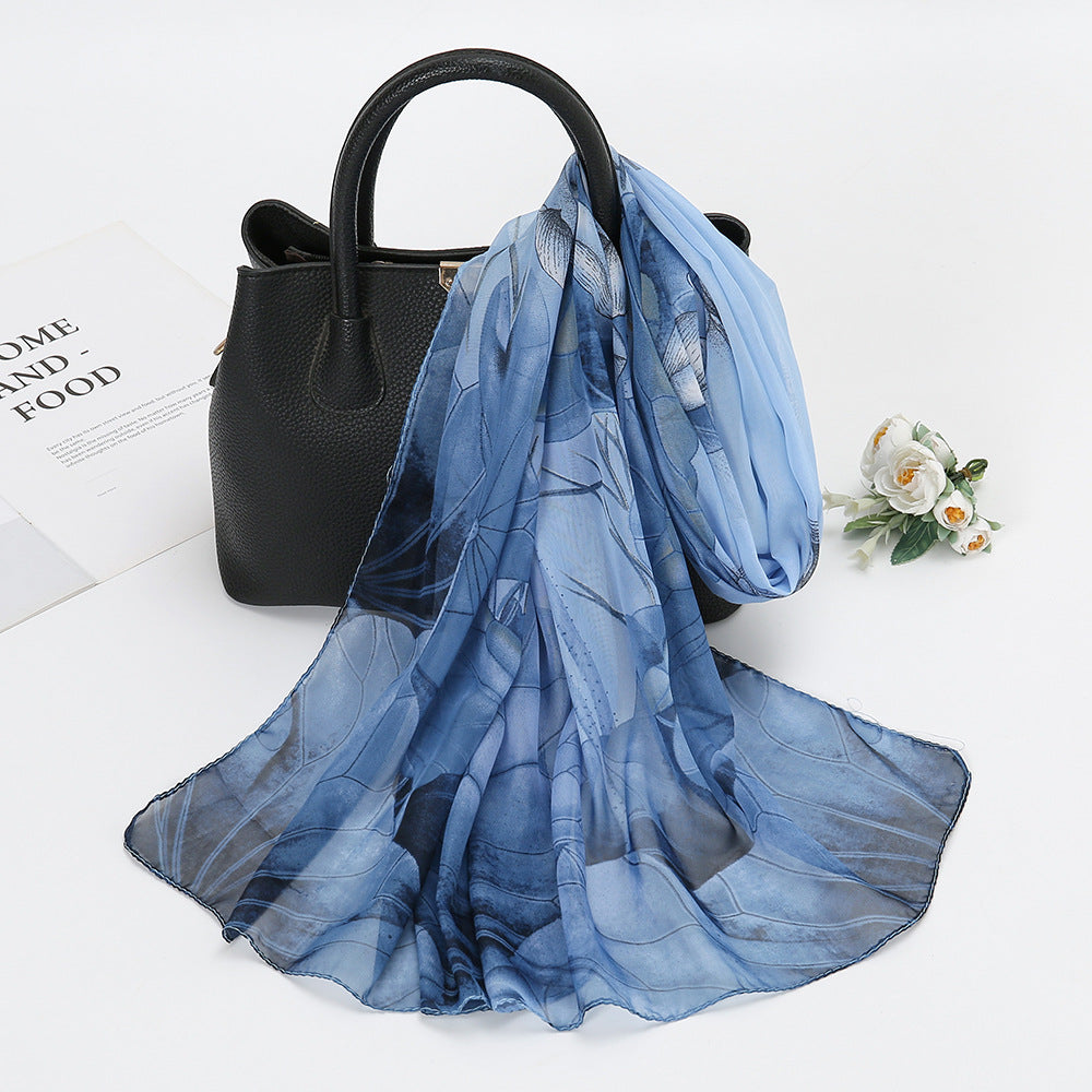 Thin Chiffon Silk Scarf