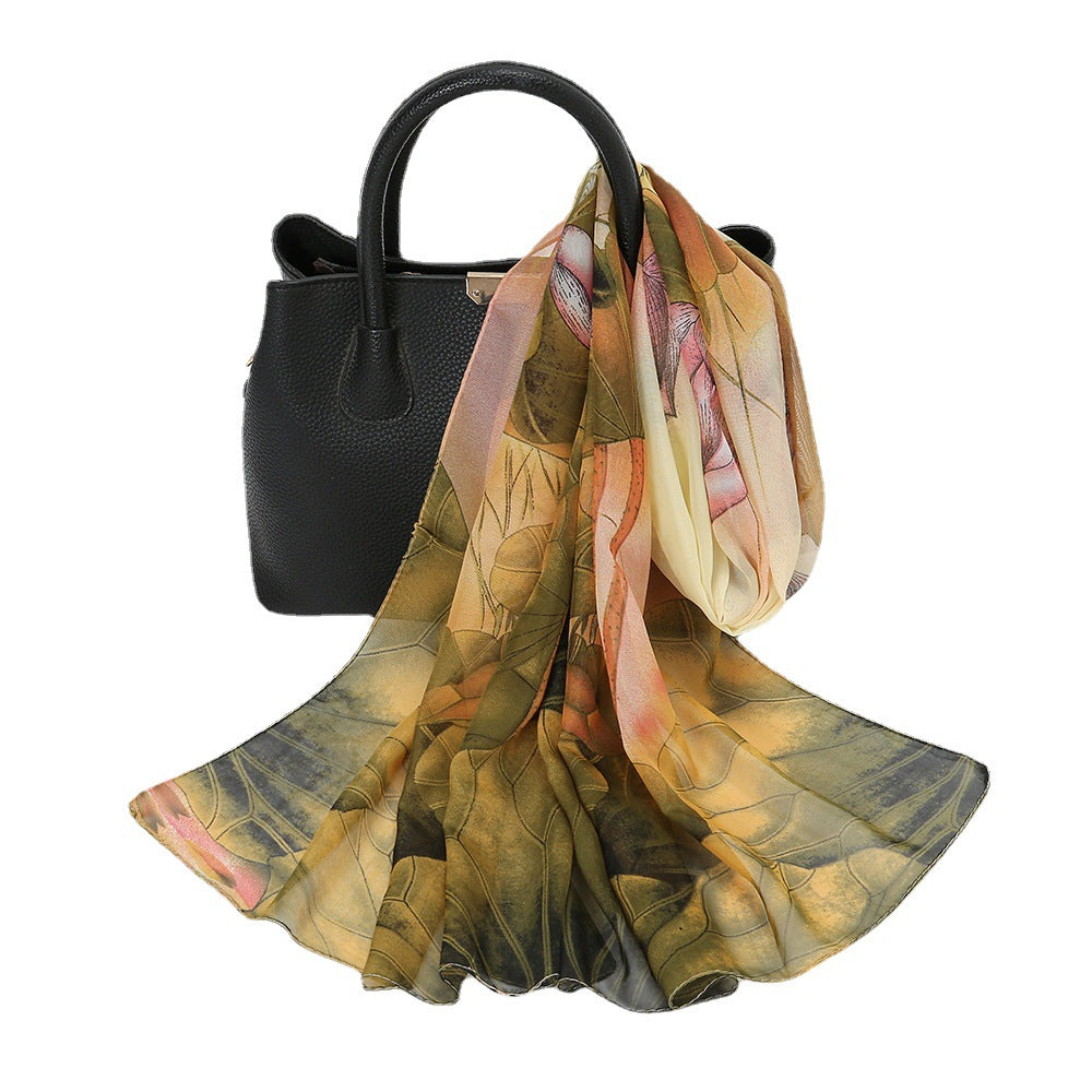 Thin Chiffon Silk Scarf