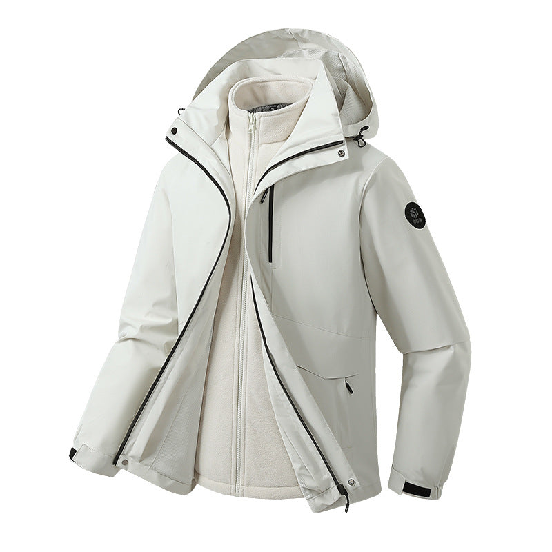 Womens Detachable 3-in-1 Hardshell Jacket Coats