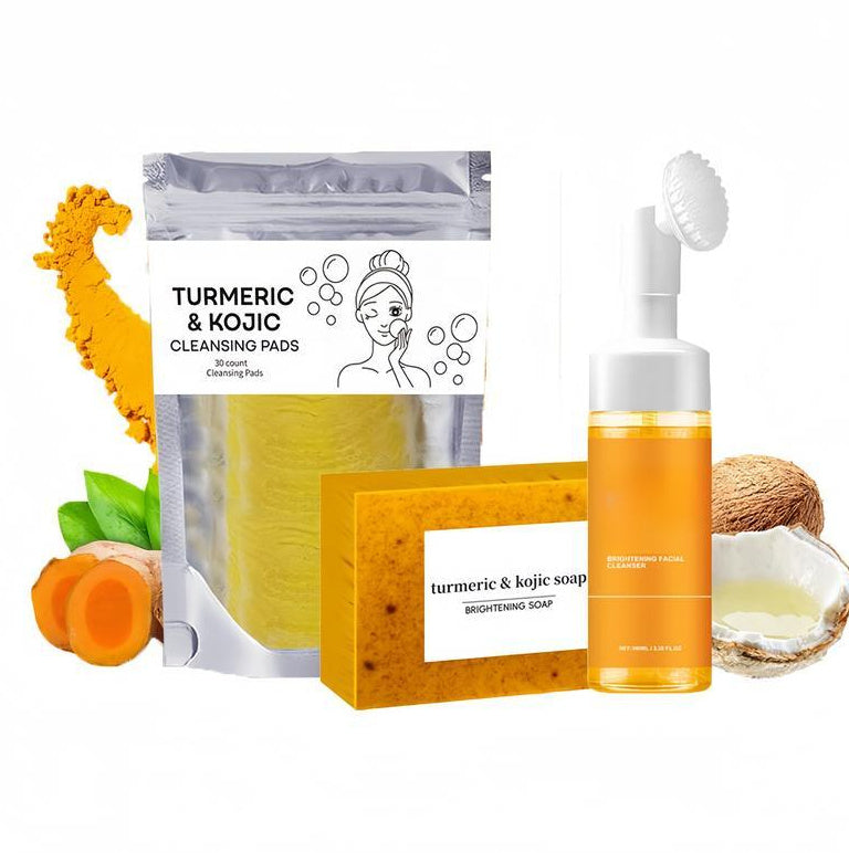 Turmeric Exfoliating Cleansing Pads and Compressed Facial Sponges Skin Care Tools For Face