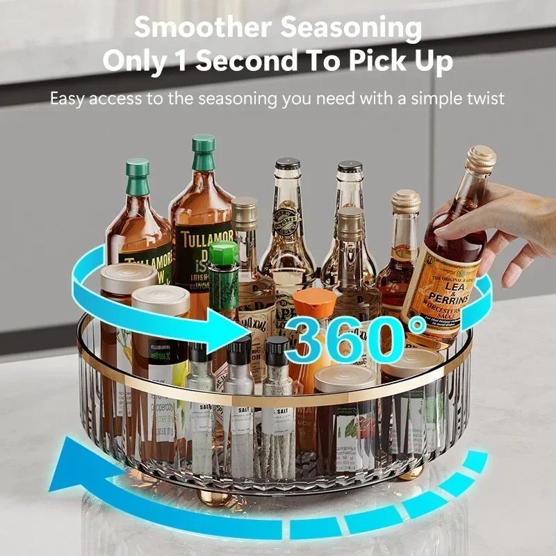 Crystal-Clear 360° Rotating Luxury Organize