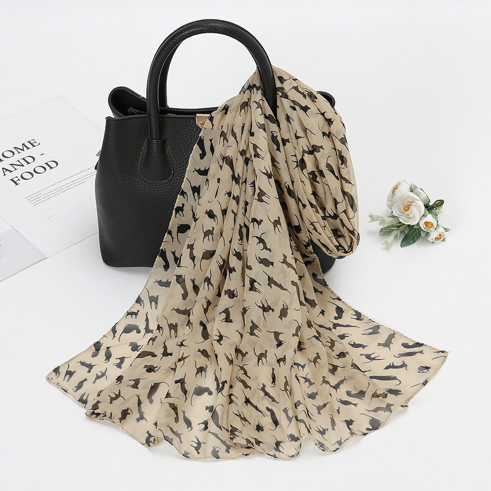 Thin Chiffon Silk Scarf