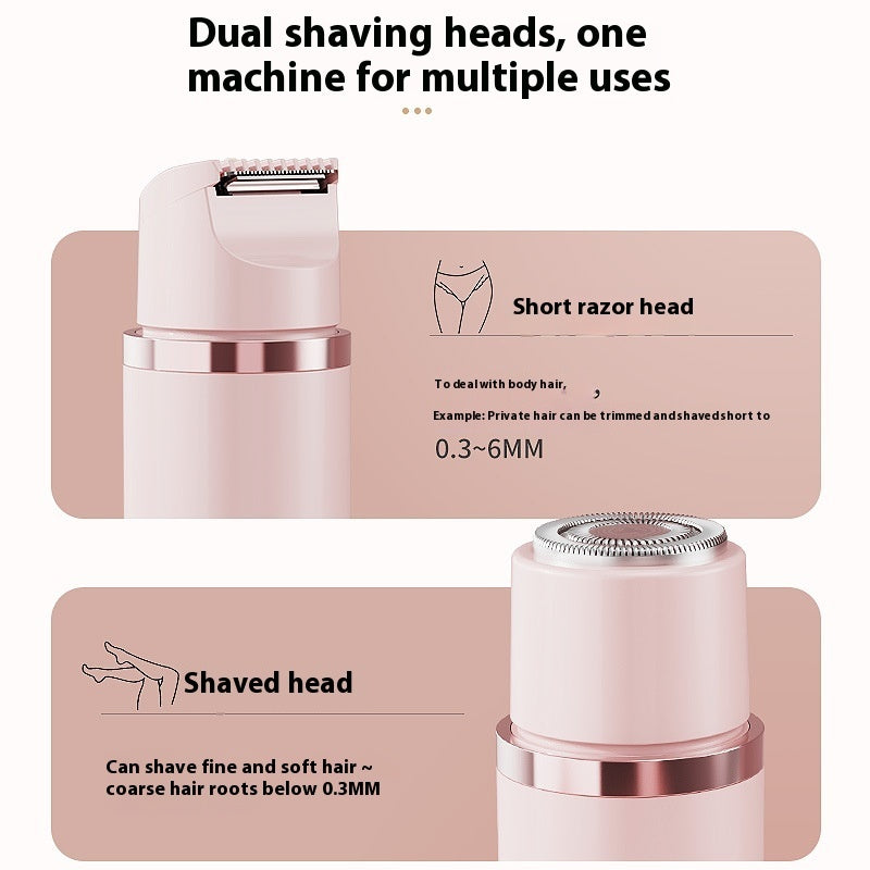 Dual-Head Electric Shaver for Women – Painless, Smooth, and Versatile Hair Removal