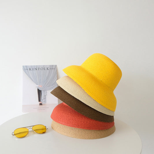 Retro French Large Brim Sunshade Straw Hat