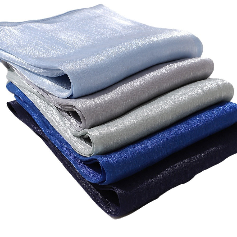 Breathable Cool Island Satin Smooth Silk Scarf