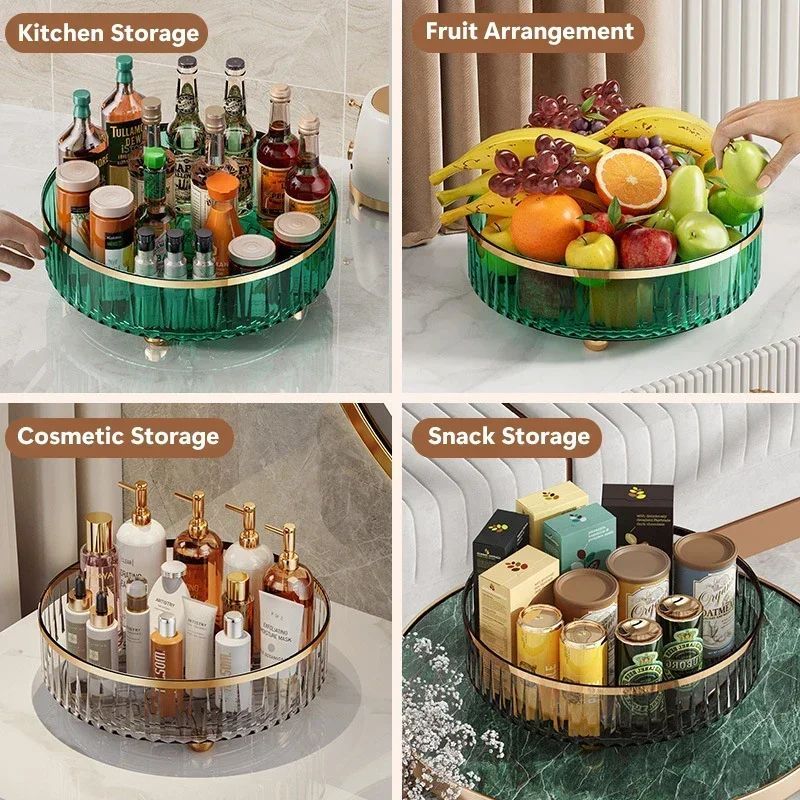 Crystal-Clear 360° Rotating Luxury Organize