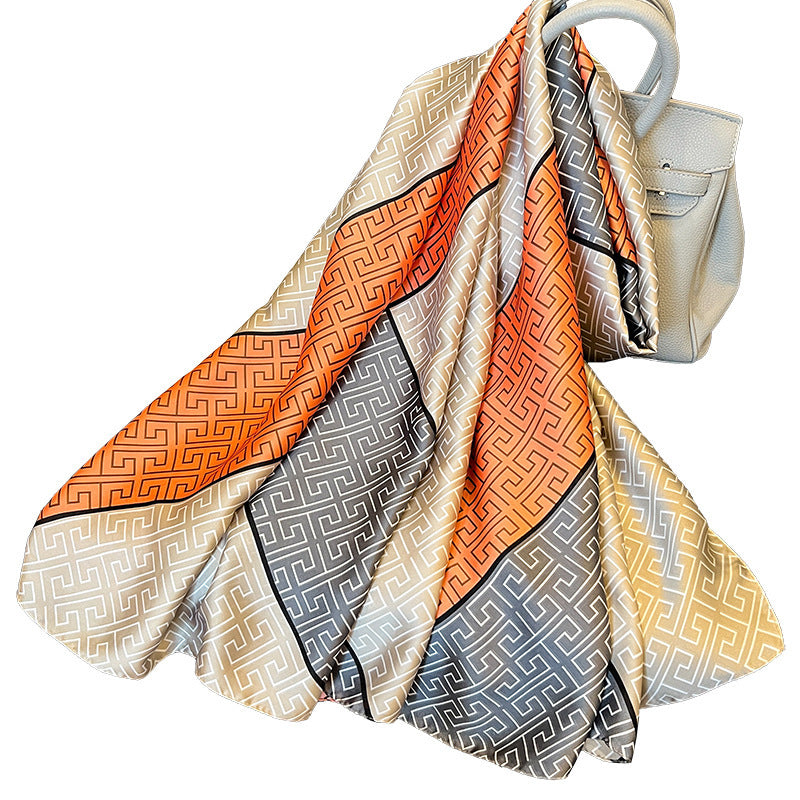 Elegant Silk Scarf Spring And Summer Sun Protection
