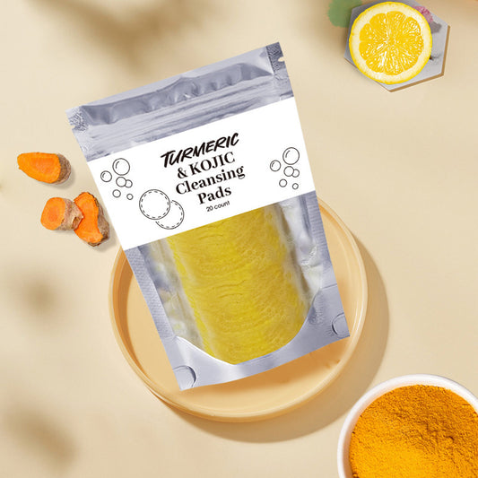 Turmeric Exfoliating Cleansing Pads and Compressed Facial Sponges Skin Care Tools For Face