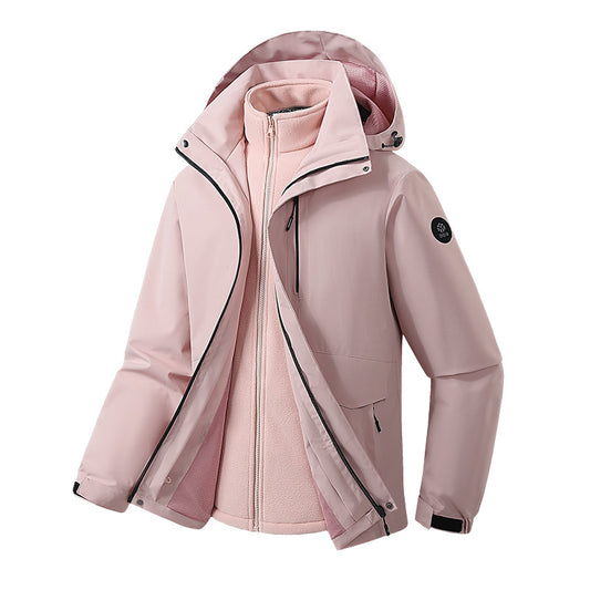 Womens Detachable 3-in-1 Hardshell Jacket Coats